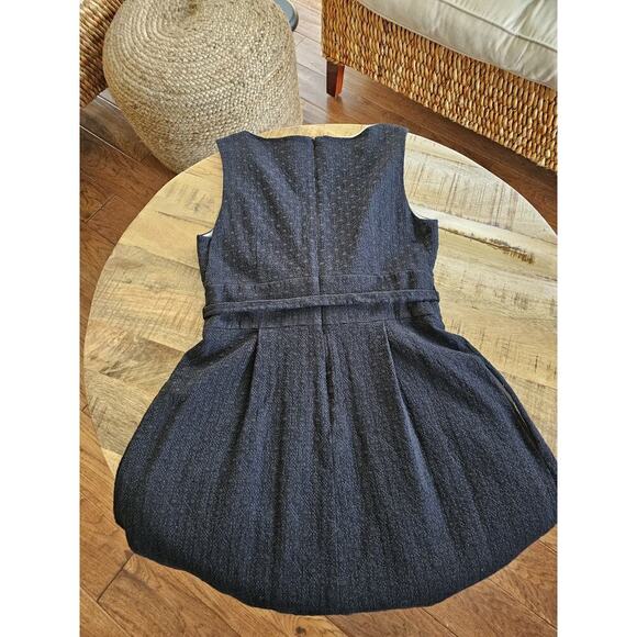 Talbots Textured Fit And Flare Sheath Dress Women's Size 10 Lining Pockets Black - Picture 5 of 8